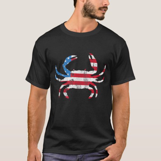 カニヴィンテージアメリカ国旗 Tシャツ (正面)