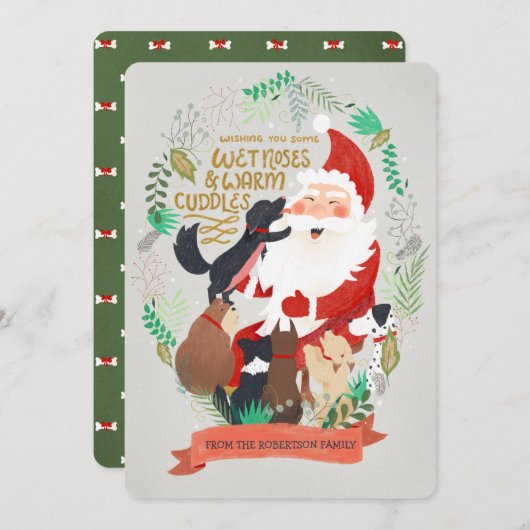 カニークリスマスホリデーカード シーズンカード (正面/裏面)