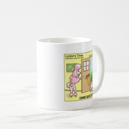 カニーブラインドデートおもしろい犬漫画のギフト&ティー コーヒーマグカップ (正面右)