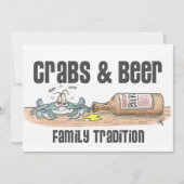 カニ及びビール家族の伝統の招待状 招待状 (正面)