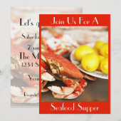 カニ及びレモン招待状 招待状 (正面/裏面)