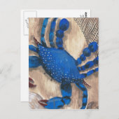 カニ及び網 ポストカード (正面/裏面)