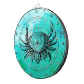 カニ図解入りの、写真付きの(ビーチ動物)(海ライフ)水 ダーツボード (正面右)