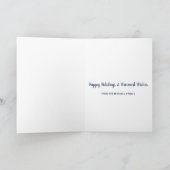 カニ城 |熱帯ビーチのパームツリークリスマス シーズンカード (内部)