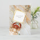 カニ大理石金ゴールド海洋生命パーティー 招待状 (スタンド正面)
