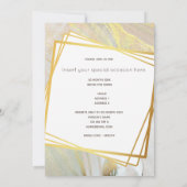 カニ大理石金ゴールド海洋生命パーティー 招待状 (裏面)