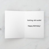 カニ好きなシニア女性の誕生日カード カード (内部)