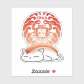 カニ寿司猫 シール (シート)