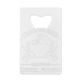 カニ島砂州フロリダ クレジットカード栓抜き (裏面)