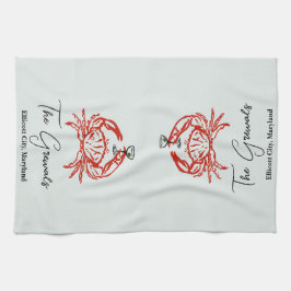 カニ引っ越し祝いパーティープレゼント キッチンタオル