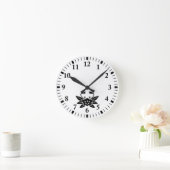 カニ形の火星人 ラウンド壁時計 (ホーム)