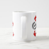 カニ得の?ことわざレッドカニのユーモア ジャンボコーヒーマグカップ (裏面)