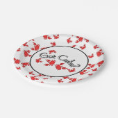 カニ得の？ことわざレッドカニのユーモア ペーパープレート (アングル)