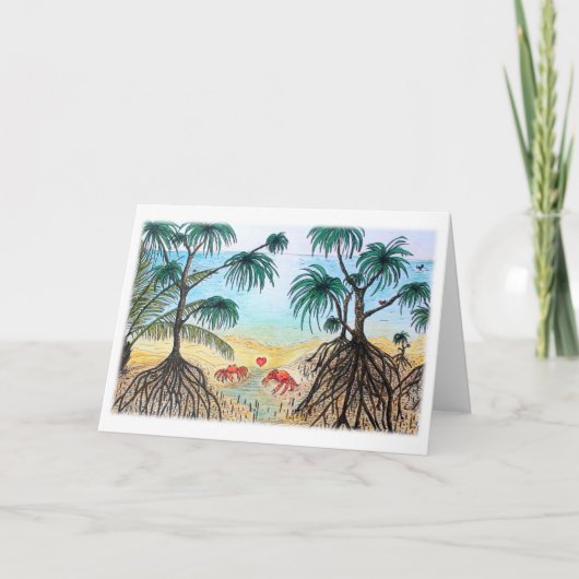 カニ愛バレンタインの挨拶状 シーズンカード (正面)