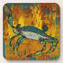 カニ懸命プラスチックコースター