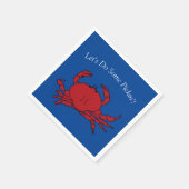 カニ摘みシーフード煮沸パーティー夏ビーチおもしろい スタンダードカクテルナプキン (角)