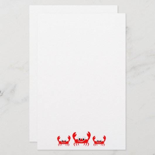 カニ文房具 便箋 (正面/裏面)