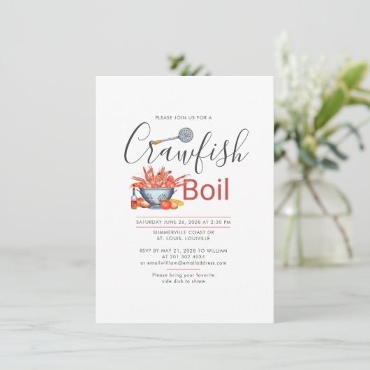 カニ料理の海辺パーティー家族の集まり 招待状 (スタンド正面)