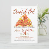 カニ料理パーティーでの婚約パーティーの招待状 招待状 (スタンド正面)