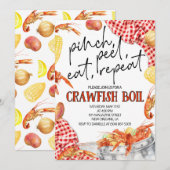 カニ料理パーティーのご案内 招待状 (正面/裏面)