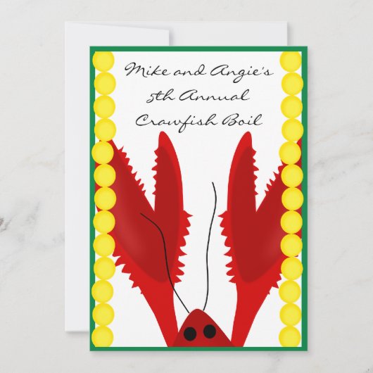 カニ料理パーティーの招待状 招待状 (正面)