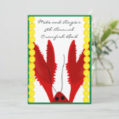 カニ料理パーティーの招待状 招待状 (スタンド正面)