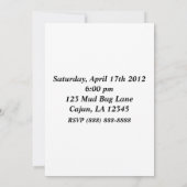 カニ料理パーティーの招待状 招待状 (裏面)