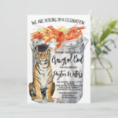 カニ料理パーティー卒業お祝い招待状 招待状 (スタンド正面)