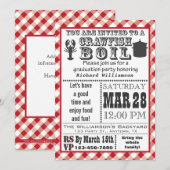 カニ料理パーティー卒業祝い招待状 招待状 (正面/裏面)