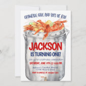 カニ料理パーティー 夫婦シャワーの招待状 招待状 (正面)