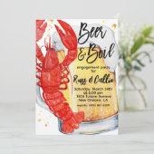 カニ料理パーティー 婚約お祝い招待状 招待状 (スタンド正面)