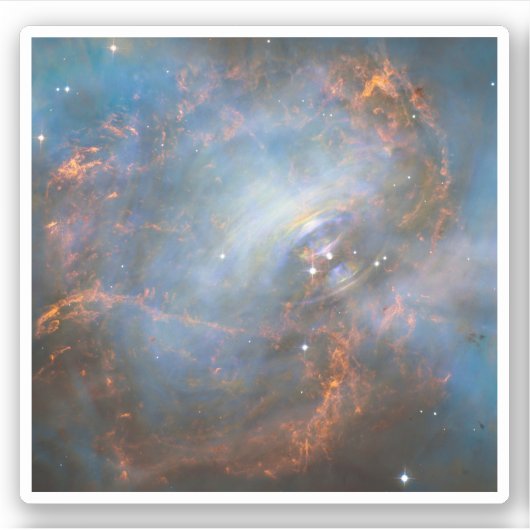 カニ星雲の中心中性子星。 シール (正面)