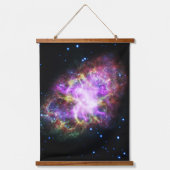 カニ星雲スーパーノバレムナントハッブル複合体 吊り下げ型タペストリー (正面)