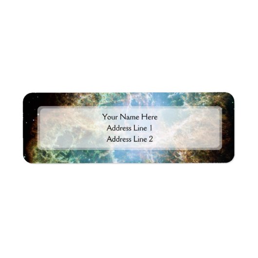 カニ星雲ハッブル ラベル (正面)