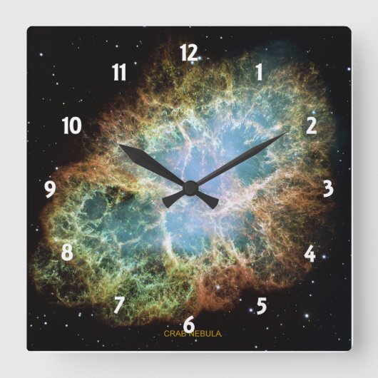 カニ星雲 スクエア壁時計 (正面)