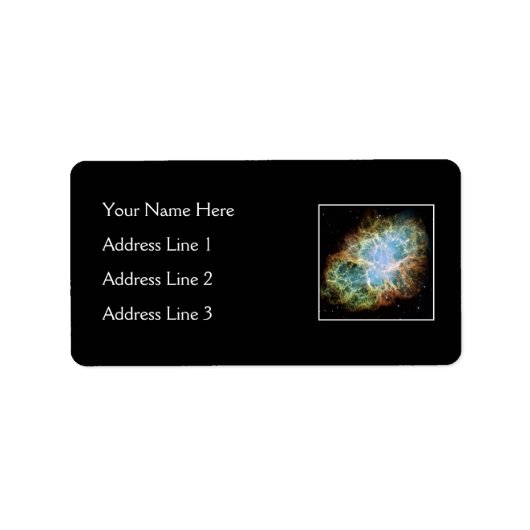 カニ星雲 – ハッブル望遠鏡 ラベル (正面)