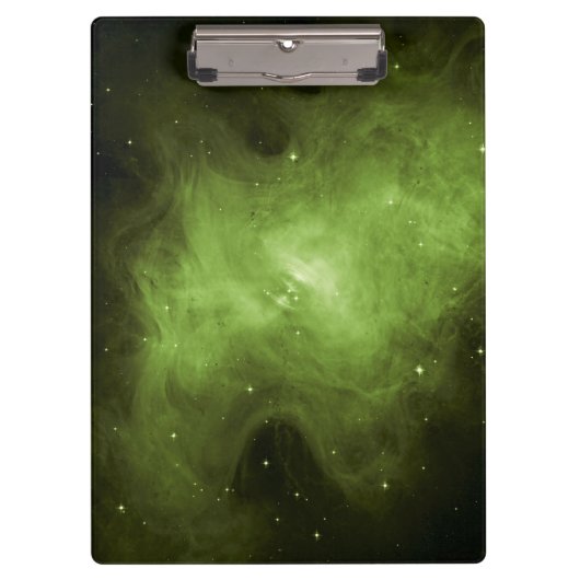 カニ星雲、超新星残骸、グリーンライト クリップボード (正面)