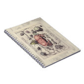 カニ植物昆虫花イラストレーション ノートブック (右側)