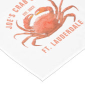 カニ水彩色イラストレーションカスタム文字 ショートテーブルランナー (コーナー)