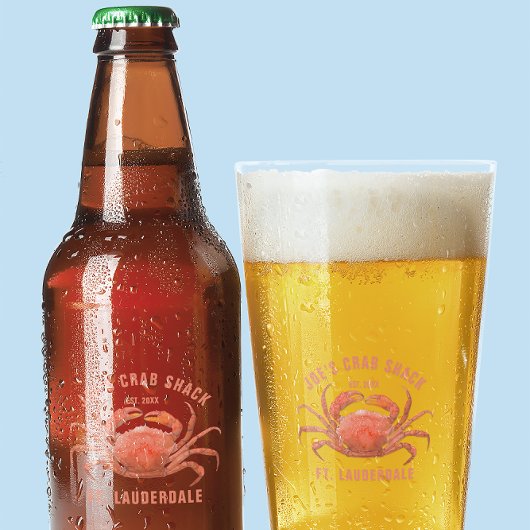 カニ水彩色イラストレーションカスタム文字 タンブラーグラス