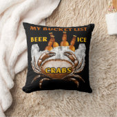 カニ沸騰ギフト魚介類バケットリストビールアイスカニ クッション (ブランケット)
