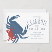 カニ沸騰パーティー誕生日ディナークロフィッシュ 招待状 (正面)