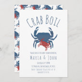 カニ沸騰パーティー赤ちゃんシャワークロフィッシュ 招待状 (正面/裏面)