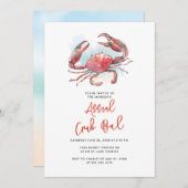 カニ沸騰ファミリーサマーシーフードパーティー 招待状 (正面/裏面)