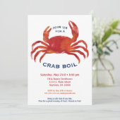 カニ沸騰招待状低カントリーシーフードディナー 招待状 (スタンド正面)