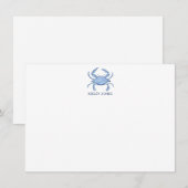 カニ沿岸シックパーソナライズされたフラットノートカード ノートカード (正面/裏面)