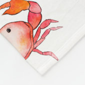 カニ海の生き物かわいいフリースブランケット フリースブランケット (角)