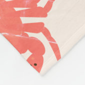 カニ海ビーチ海生パターン フリースブランケット (角)