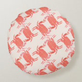 カニ海ビーチ海生パターン ラウンドクッション (裏面)