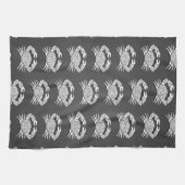 カニ漁師の肉屋の肉切りアート キッチンタオル (横)